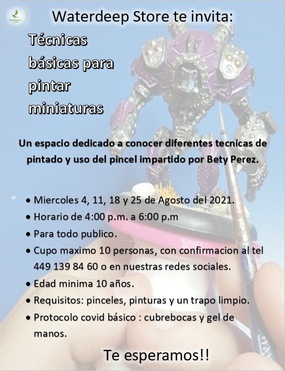 invitación a curso de técnicas de pintura