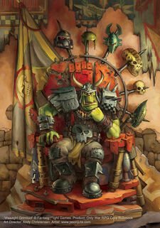 Kaudillo_orko_grimtoof_trono_warhammer_40k_wikihammer caudillo orko