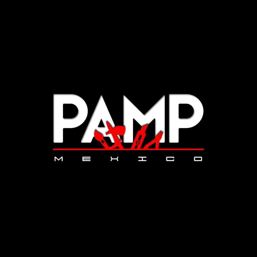Logotipo de la PAMP, AL FRENTE DE LAS LETRAS APARECEN HERRAMIENTAS DE HOBBY