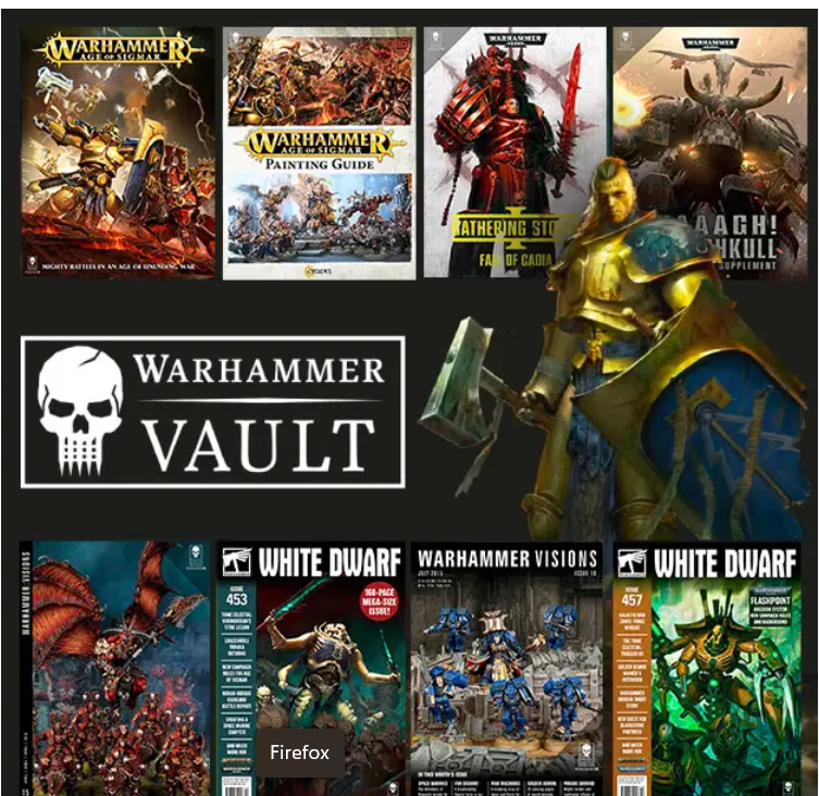 Captura de pantalla 2024-06-18 143616 Revistas white dwarf, en ellas se contienen información acerca de los diferentes juegos de la línea games workshop