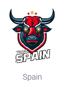 Logo del equipo de España, con la cabeza de un toro