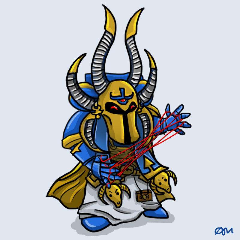 Imagen representativa de Arhiman hechicero de la legión de los mil hijos