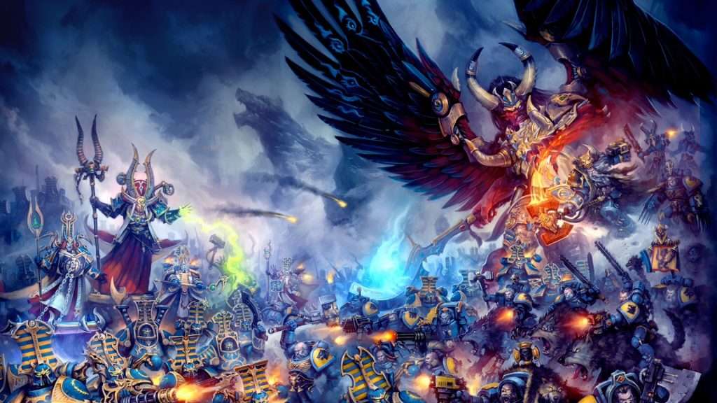 Marines del caos de los Mil hijos, otro de los enemigos a vencer en space marine 2