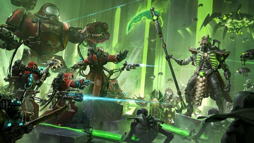 El adeptus mechanicus enfrenta a los necrones como parte de una de las batallas de Warhammer 40k Cruzada
