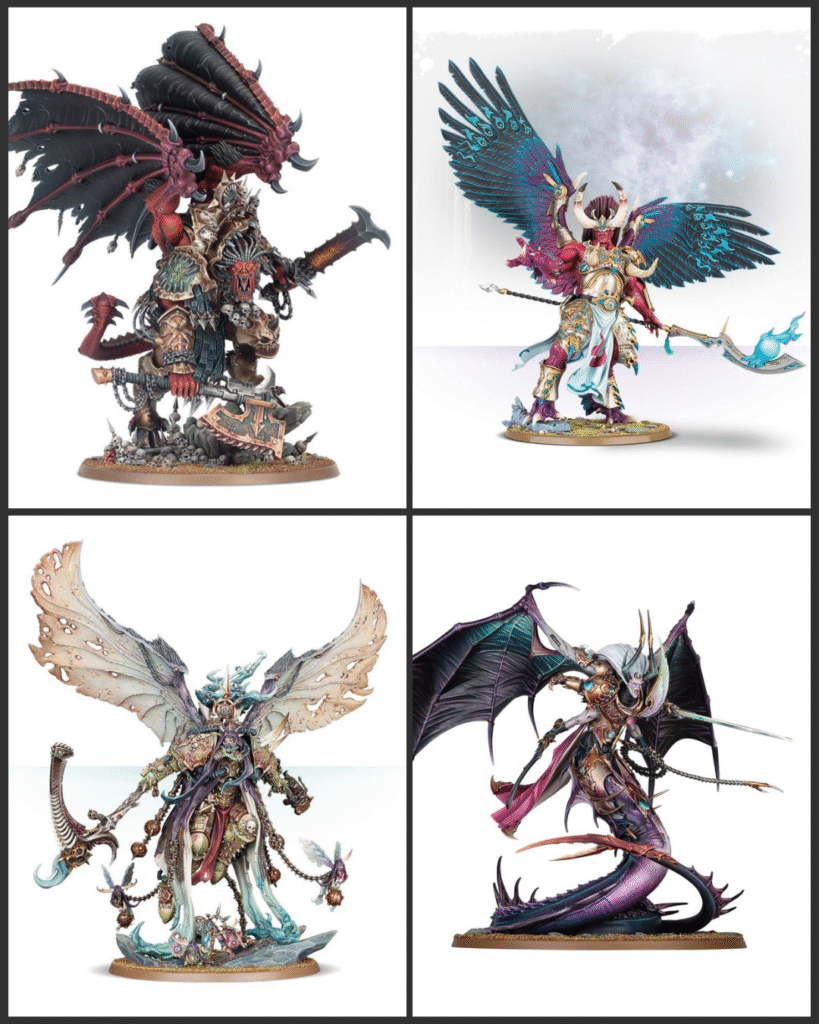 Los cuatro primarcas traidores trasformados en príncipes demonio